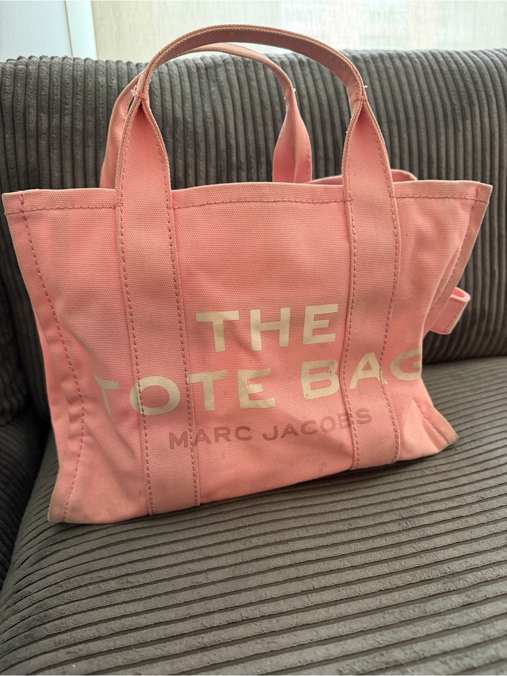 Marc Jacobs Pink Canvas 'The Tote Bag' Small Tote